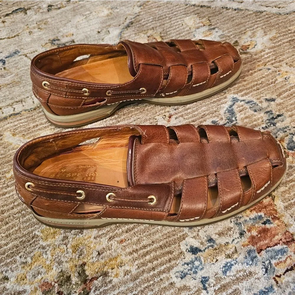 Sperry top sider gold cup, sz 12 sandals,  great condition